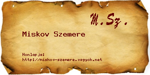 Miskov Szemere névjegykártya